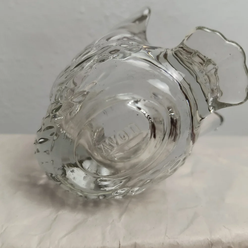 Avon Vintage Clear Glass Dove Candle Holder Genuine